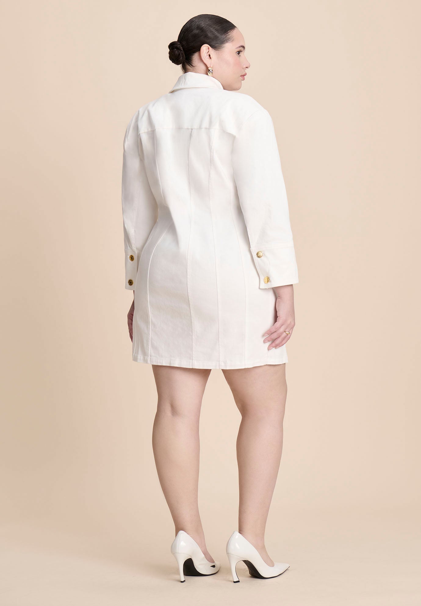 Corset Detail Denim Mini Dress image number 2