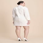 Corset Detail Denim Mini Dress image number null