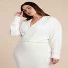 Wrap Sweater Maxi Dress image number null