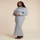 High Collar Sweater Dress image number null