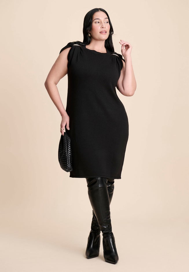 Metal Detail Sweater Dress image number 1