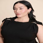 Metal Detail Sweater Dress image number null