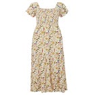 Square Neck Smocked Crinkle Maxi Dress image number null