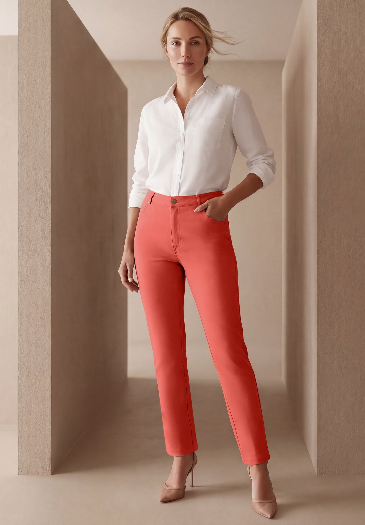 Classic Cotton Denim Straight-Leg Jean image number 0