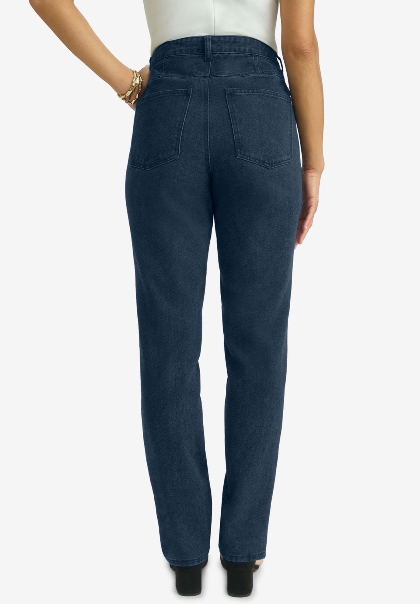 Classic Cotton Denim Straight-Leg Jean image number 1