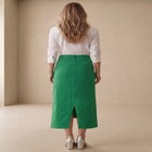 Classic Cotton Denim Midi Skirt image number null