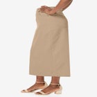 Classic Cotton Denim Midi Skirt image number null