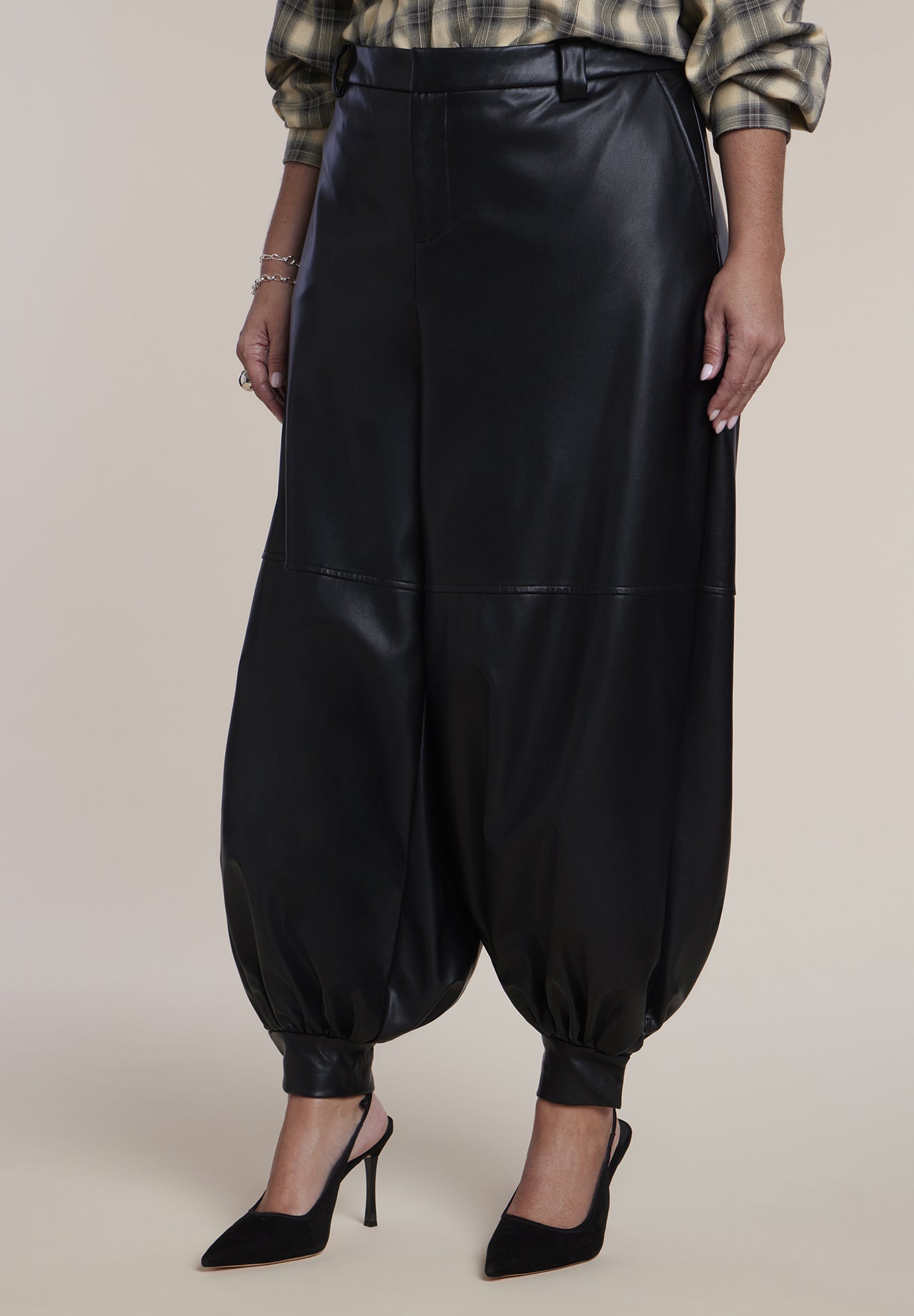 Faux Leather Balloon Pant image number 1