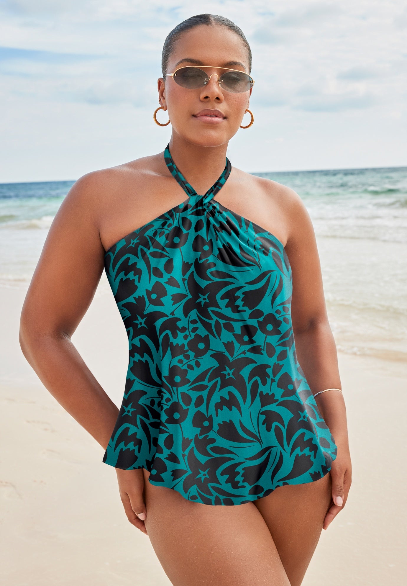 Lightweight Halter Tankini Top image number 0