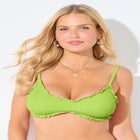 Crinkle Lettuce Trim Bikini Top image number null
