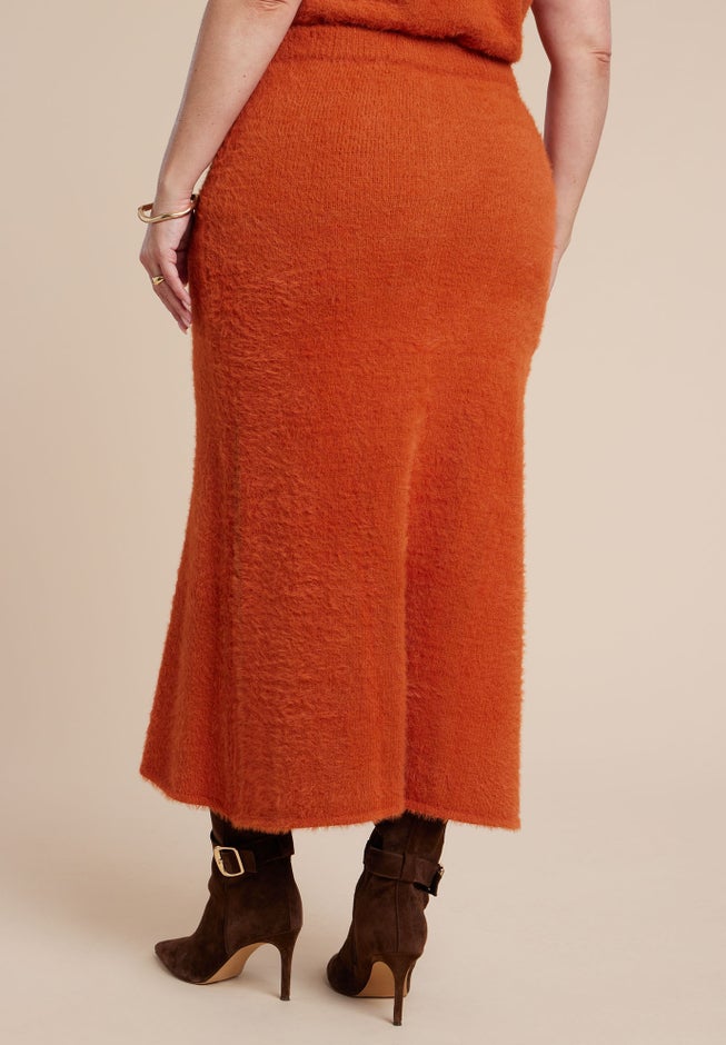 Fuzzy Maxi Sweater Skirt image number 1