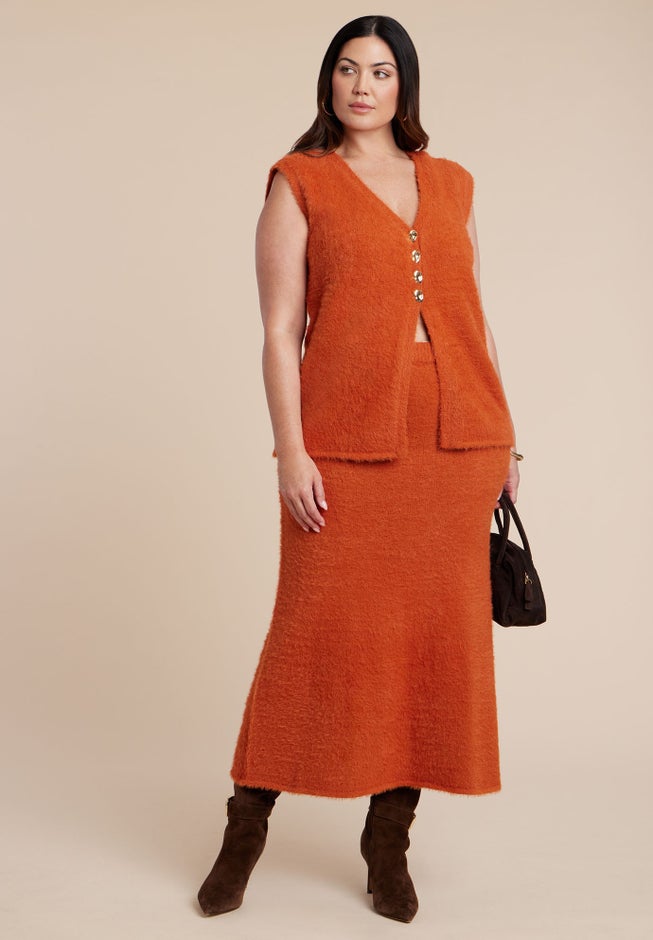 Fuzzy Maxi Sweater Skirt image number 2