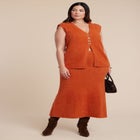 Fuzzy Maxi Sweater Skirt image number null