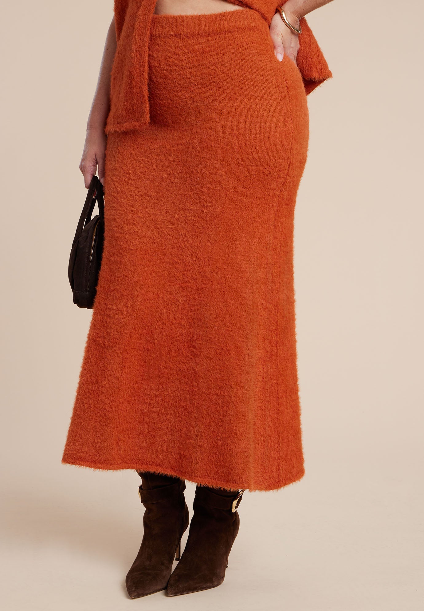 Fuzzy Maxi Sweater Skirt image number 0