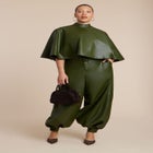 Belted Faux Leather Balloon Pant image number null