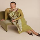 Printed Mesh Dress image number null