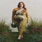 Printed Mesh Dress image number null