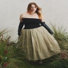 Strapless Combo Dress image number null