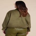 Faux Suede Bomber Jacket image number null