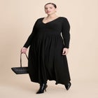 Plunge Neck Knit Dress image number null