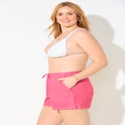 Cotton Tie-Front Cover Up Shorts image number null