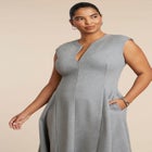 Notch Seam Detail Ponte Dress image number null