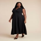 Notch Seam Detail Ponte Dress image number null