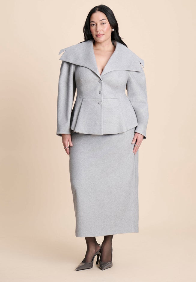 Heathered Column Maxi Skirt image number 2