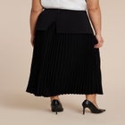 Mixed Media Pleated Skirt image number null