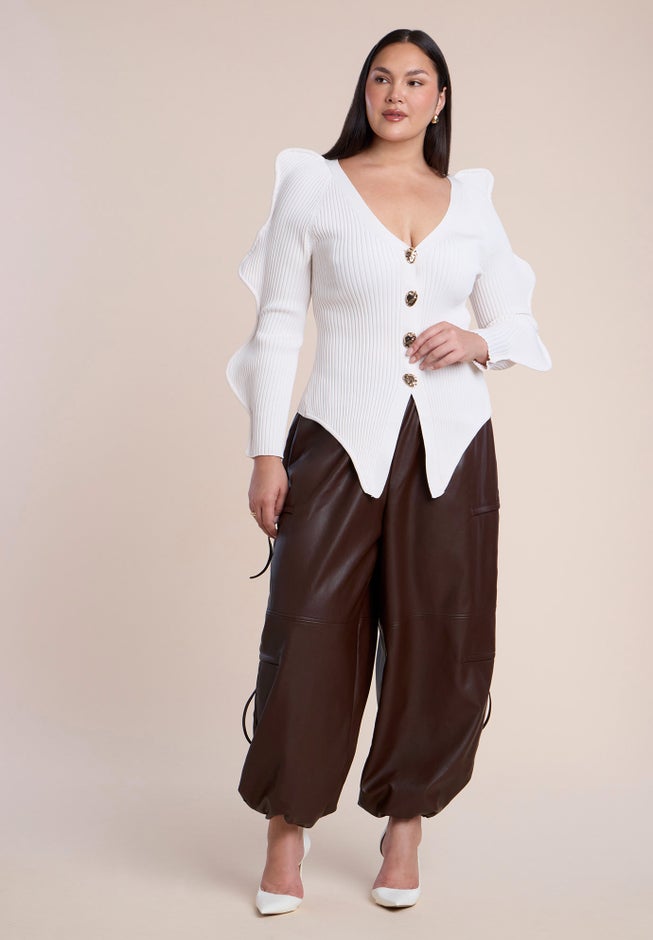 Rounded Sleeve Cardigan image number 4