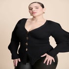 Rounded Sleeve Cardigan image number null