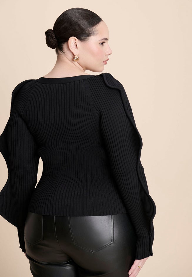 Rounded Sleeve Cardigan image number 3