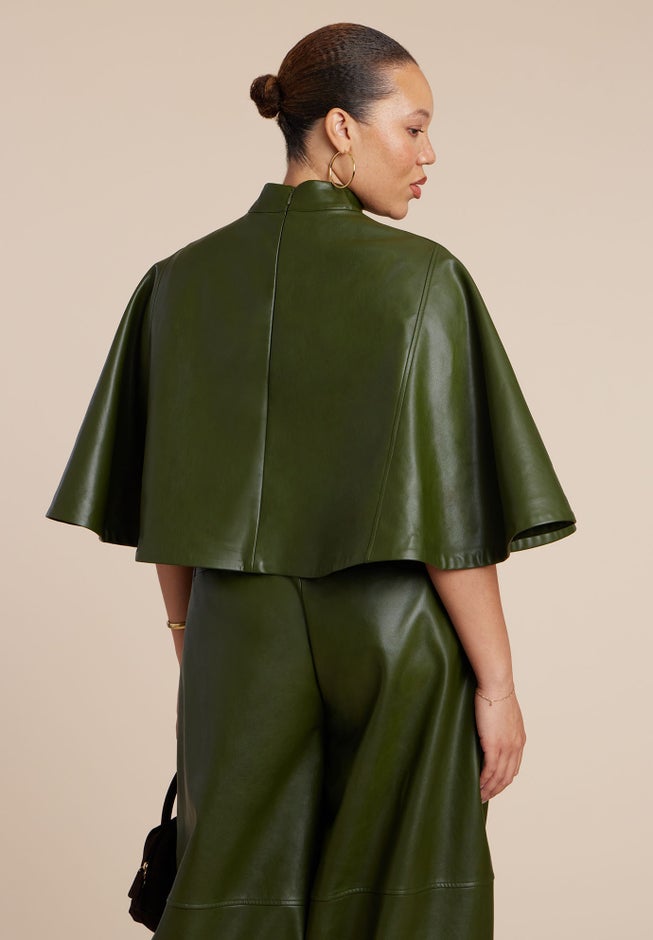Faux Leather Cape Top image number 1