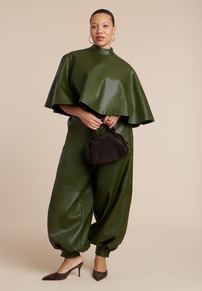 Faux Leather Cape Top image number 4