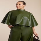 Faux Leather Cape Top image number null