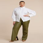 Button Up Cut Out Top image number null