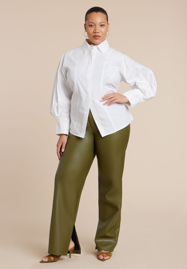 Button Up Cut Out Top image number 3