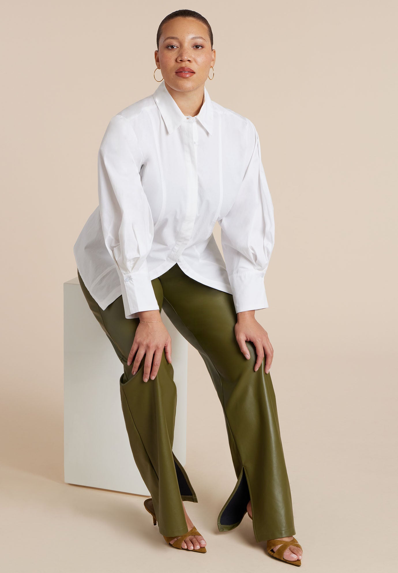 Button Up Cut Out Top image number 4