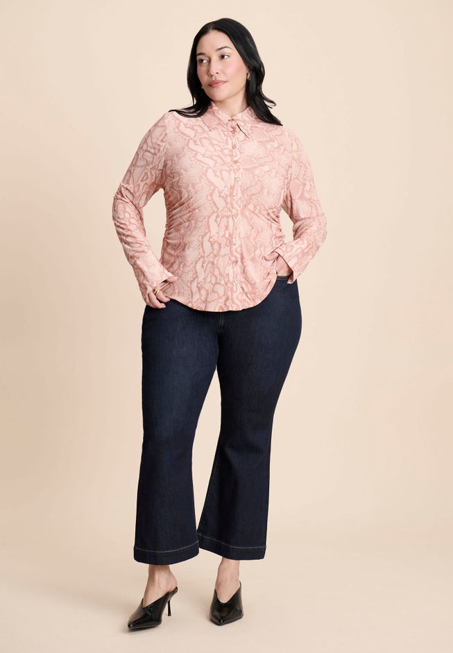 Printed Button Up Top image number 5