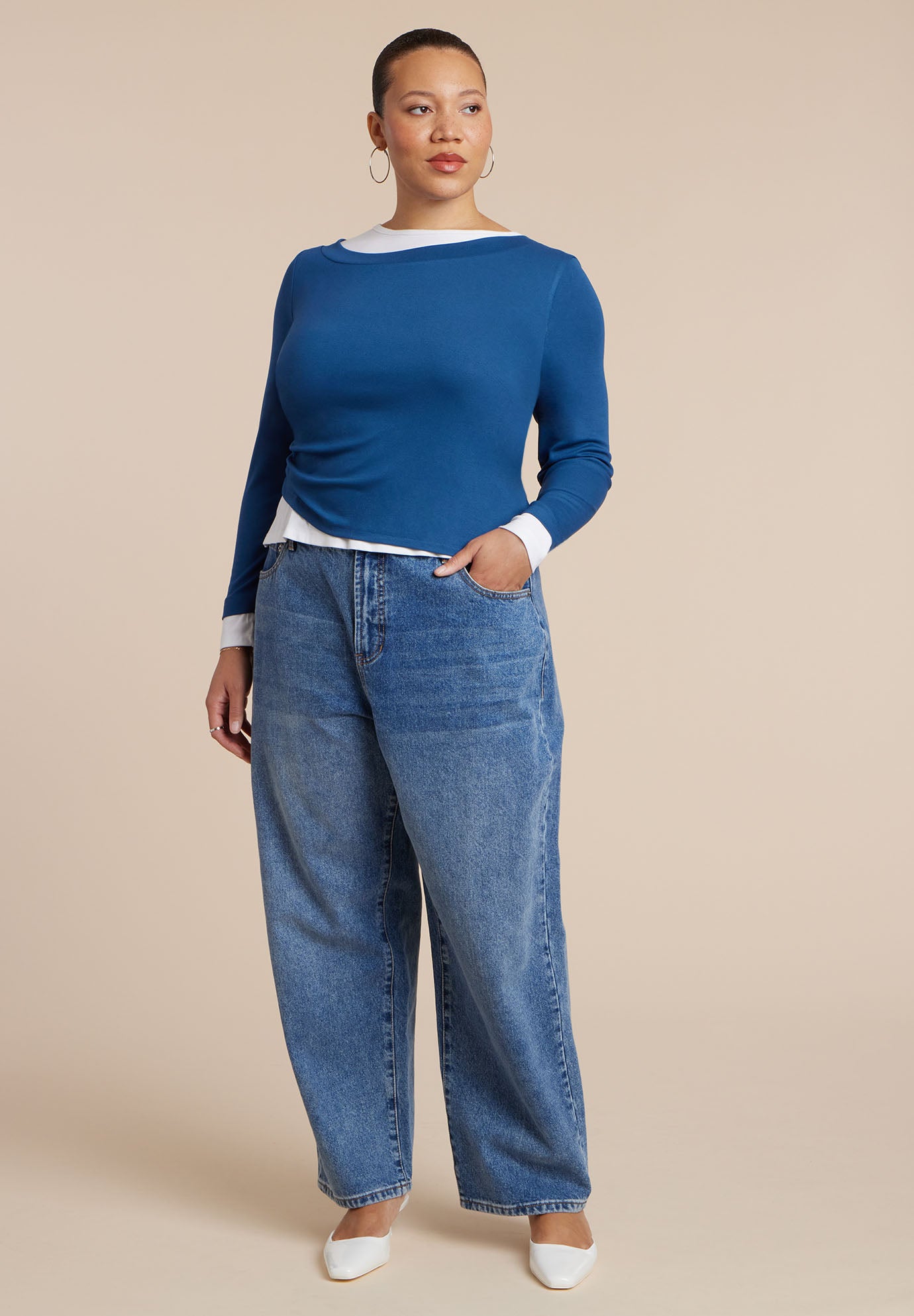 Layered Long Sleeve Top image number 2