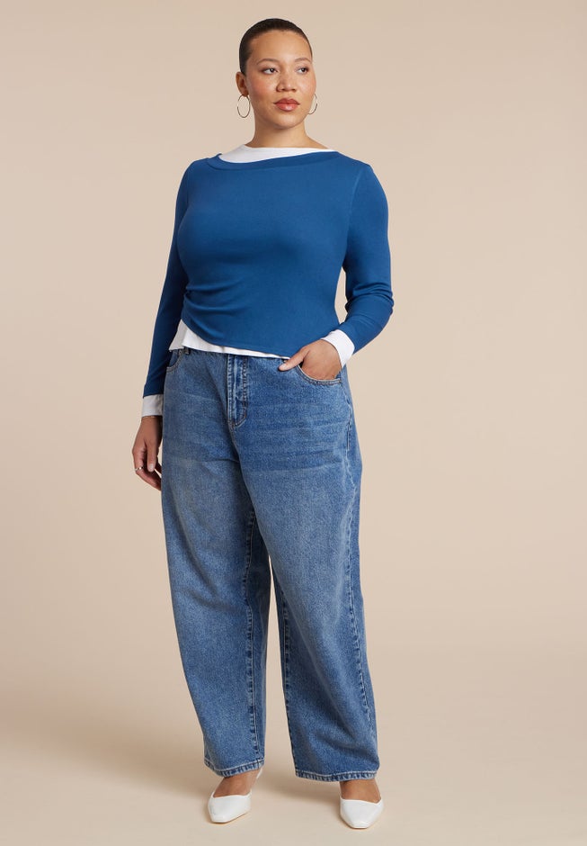 Layered Long Sleeve Top image number 2