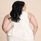 Button Up Peplum Vest image number null