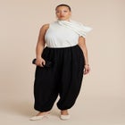 Draped Neck Sleeveless Top image number null