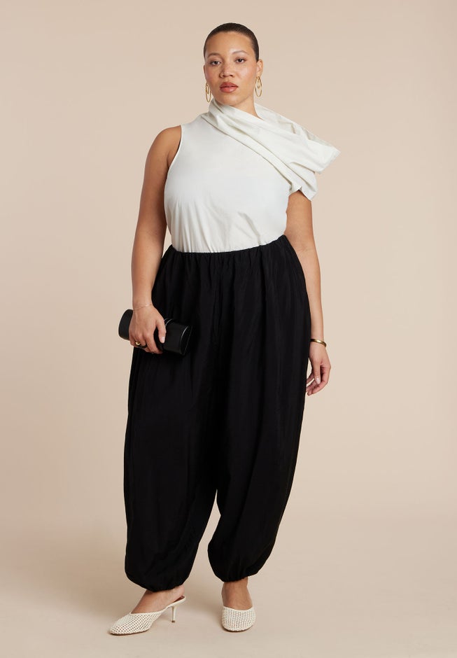 Draped Neck Sleeveless Top image number 2