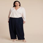 Surplice Collared Top image number null