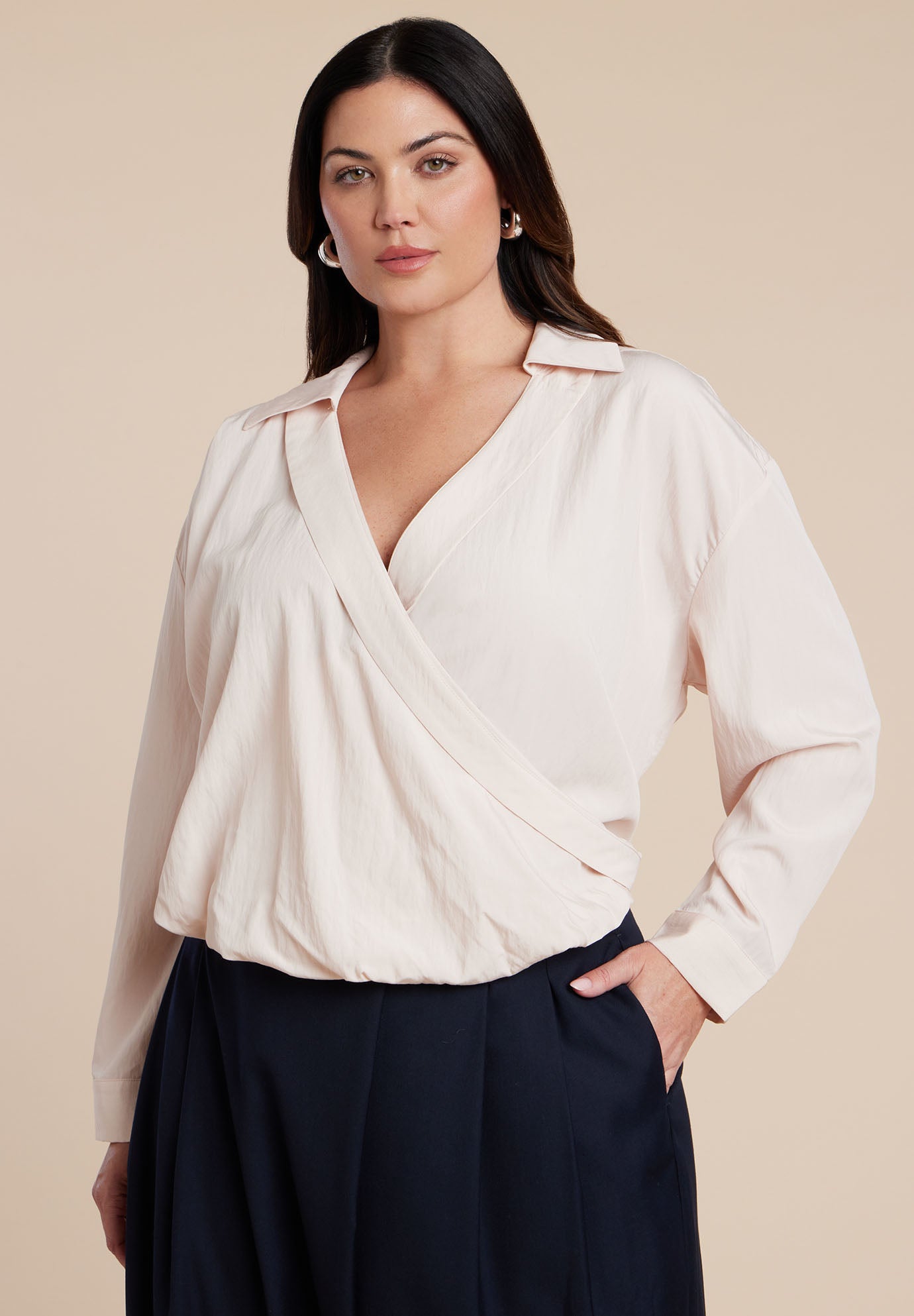 Surplice Collared Top image number 0
