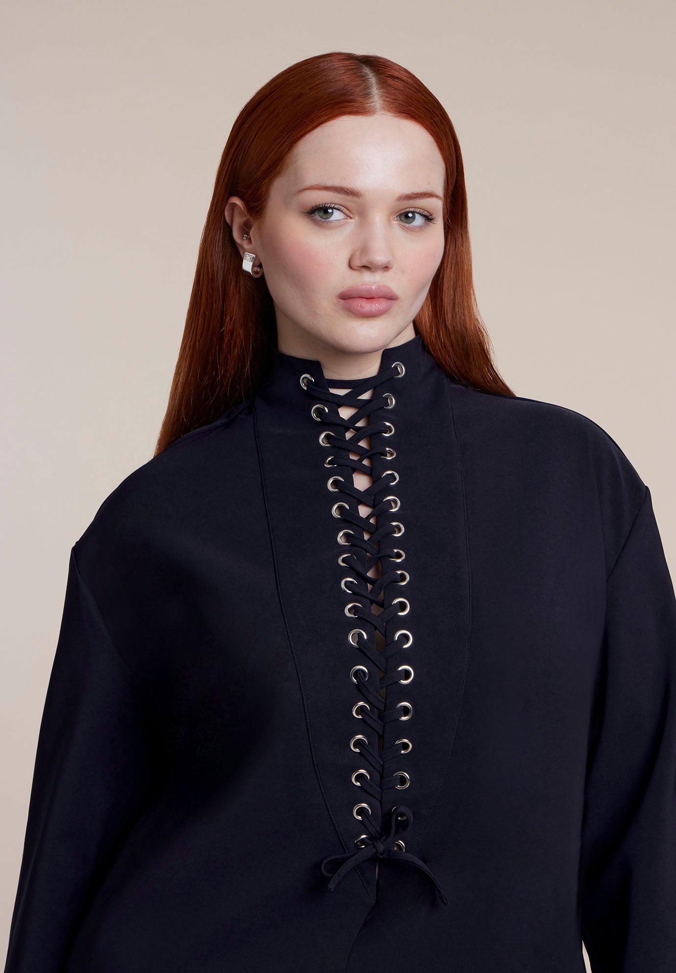 Lace-Up Mini Dress image number 2