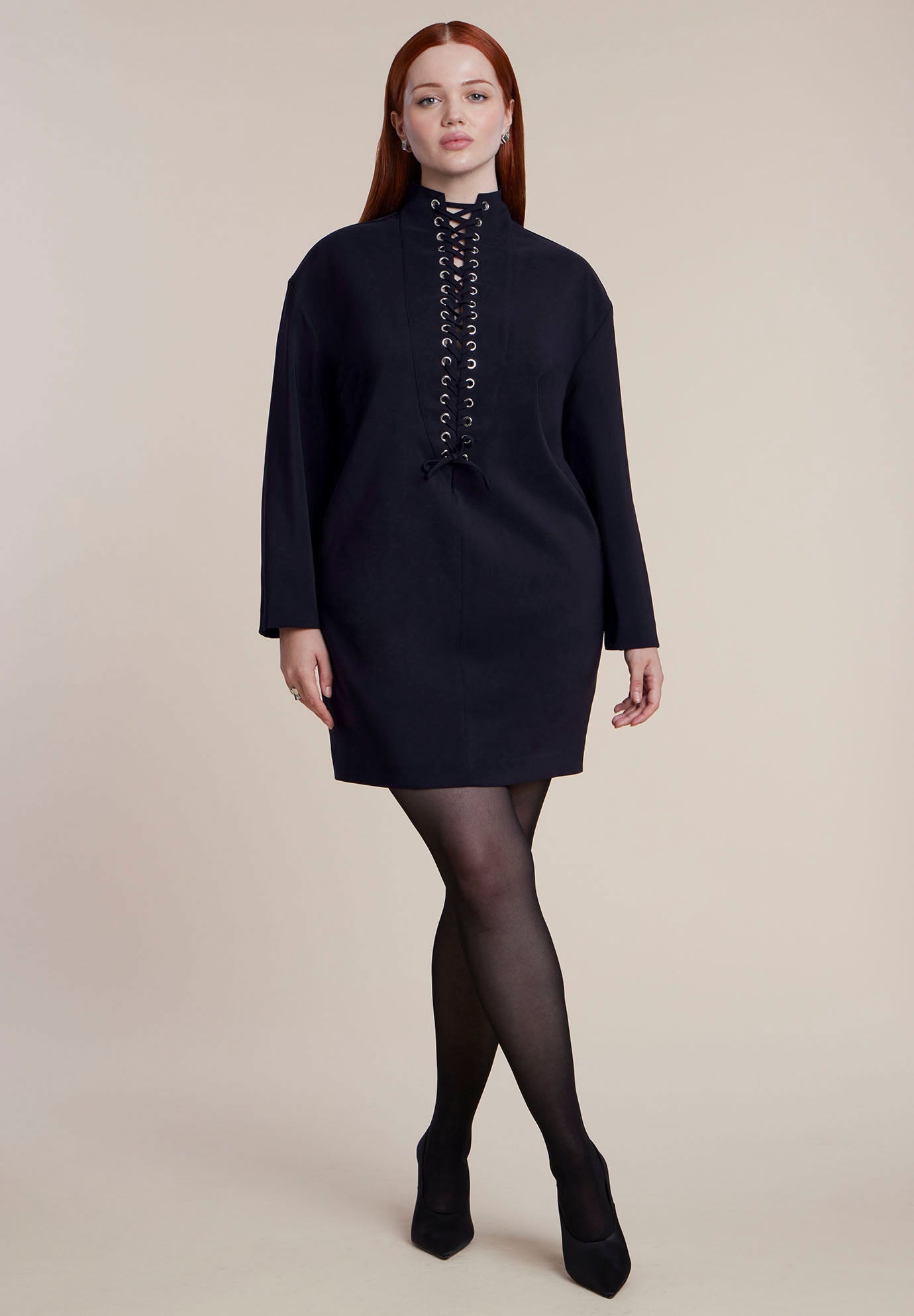 Lace-Up Mini Dress image number 0