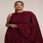 Asymmetric Cape Midi Dress image number 2