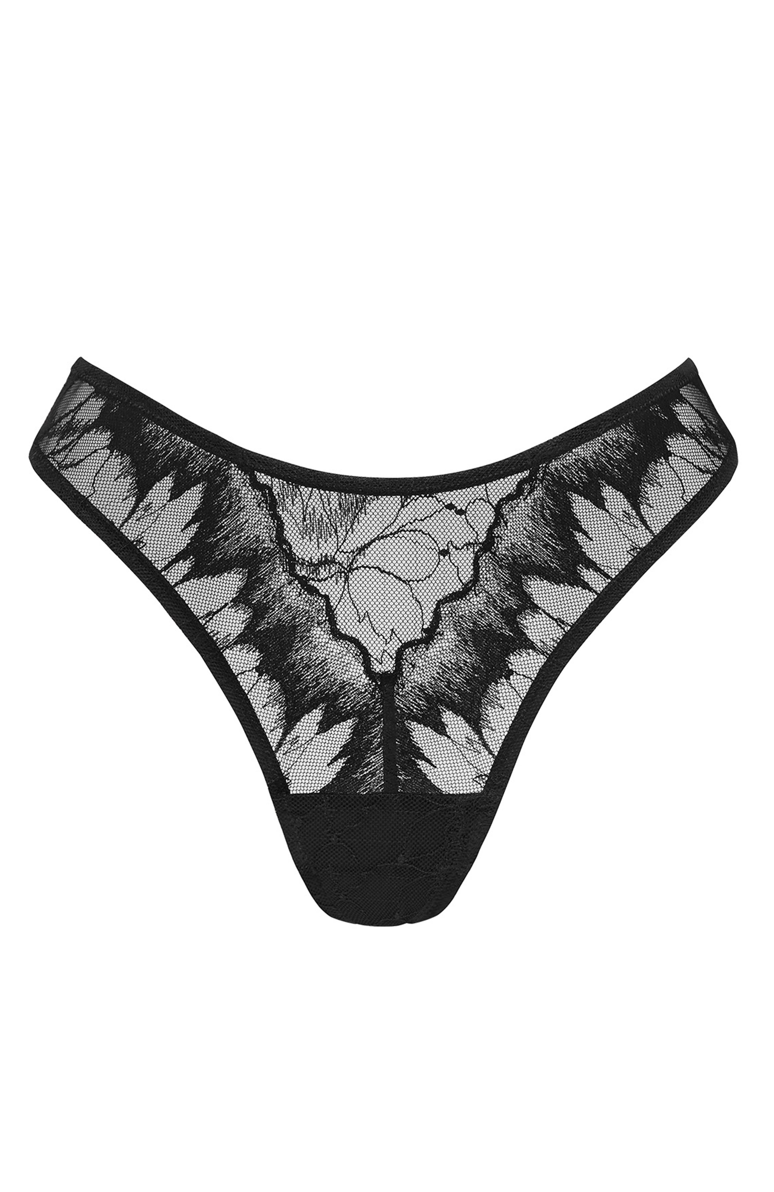 The Thong- Floral Lace image number 1